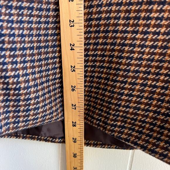 Old Navy Double Breasted Blazer in Brown Plaid sz Large - Picture 9 of 10
